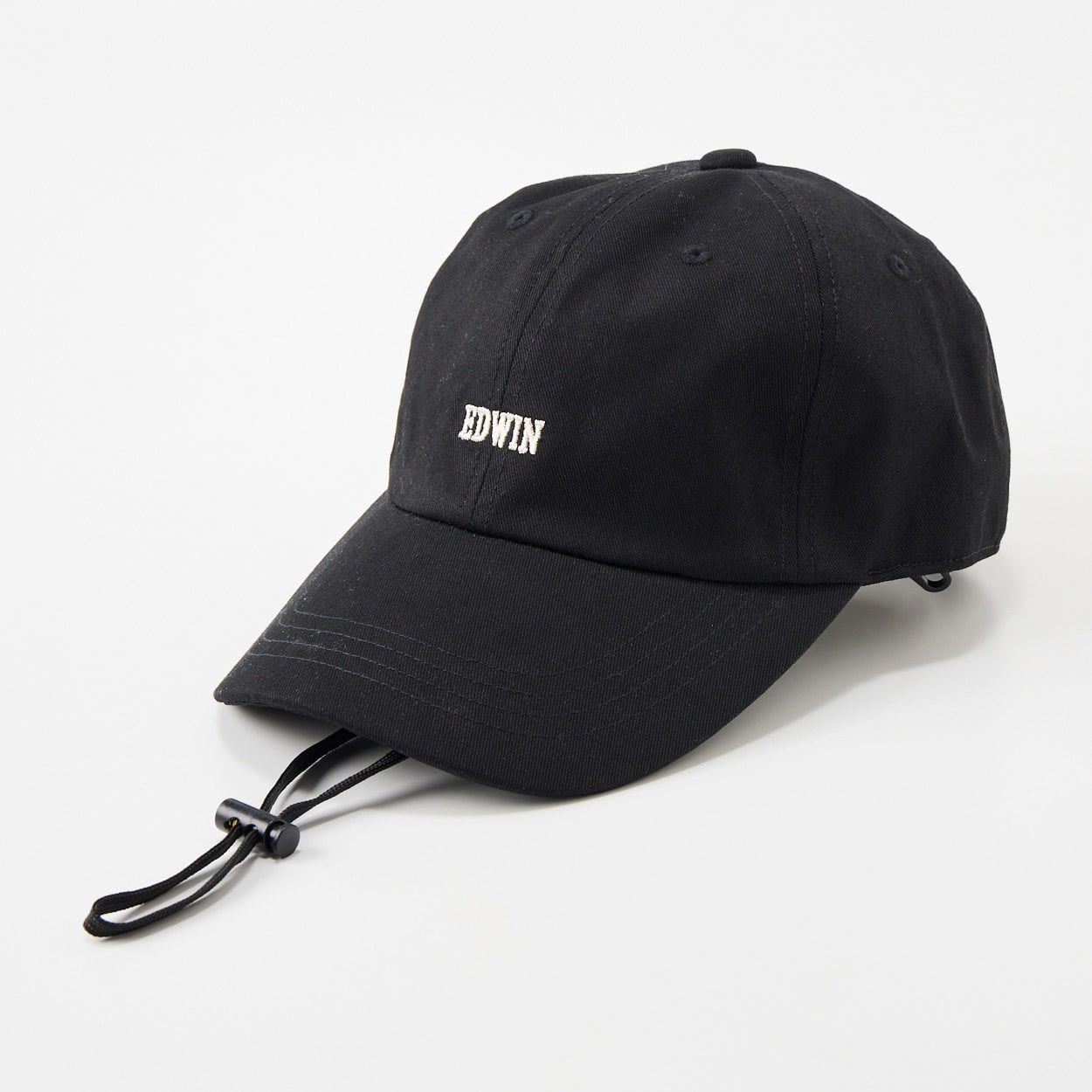 EDWIN(エドウィン) 遮光あごひもコットンキャップ レディス(クロ-M)