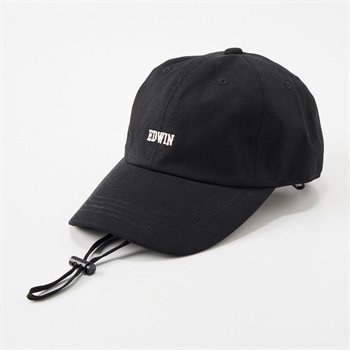 EDWIN(エドウィン) 遮光あごひもコットンキャップ レディス(クロ-M)