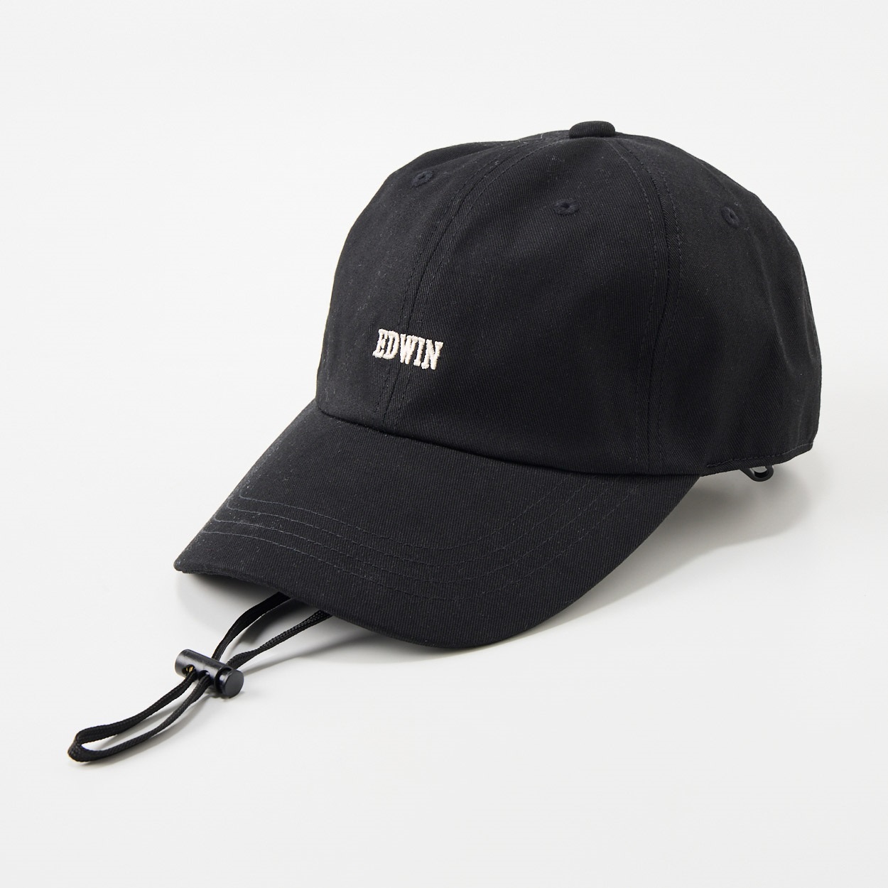 EDWIN(エドウィン) 遮光あごひもコットンキャップ レディス(クロ-L)