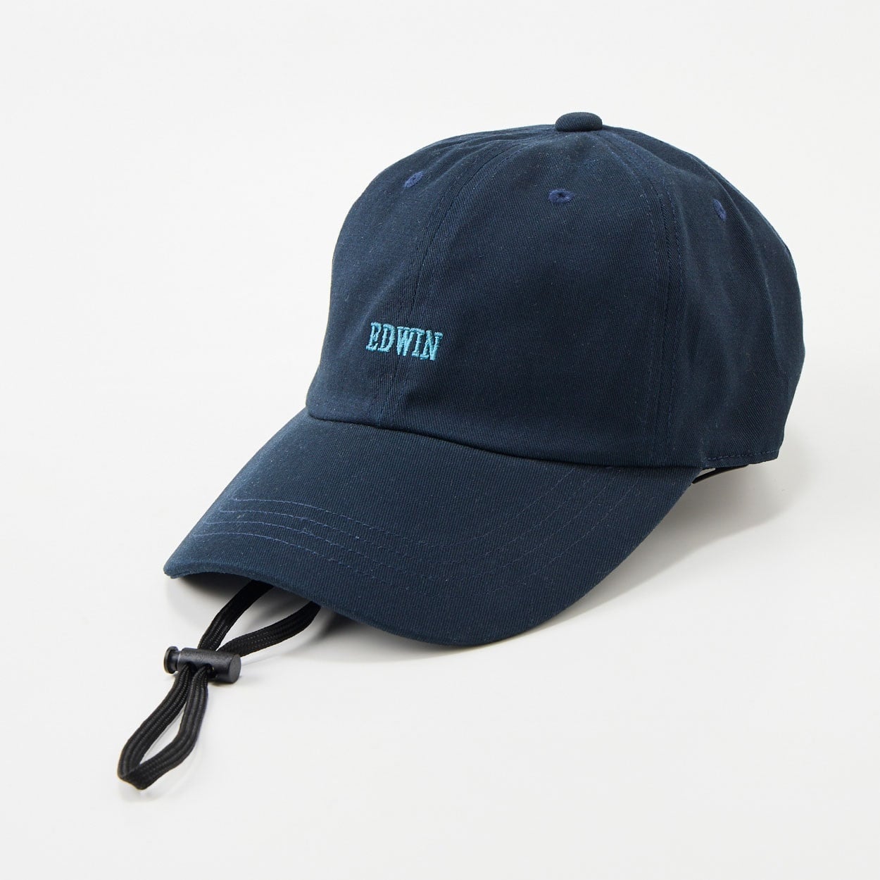 EDWIN(エドウィン) 遮光あごひもコットンキャップ レディス(ウスアオ-L)