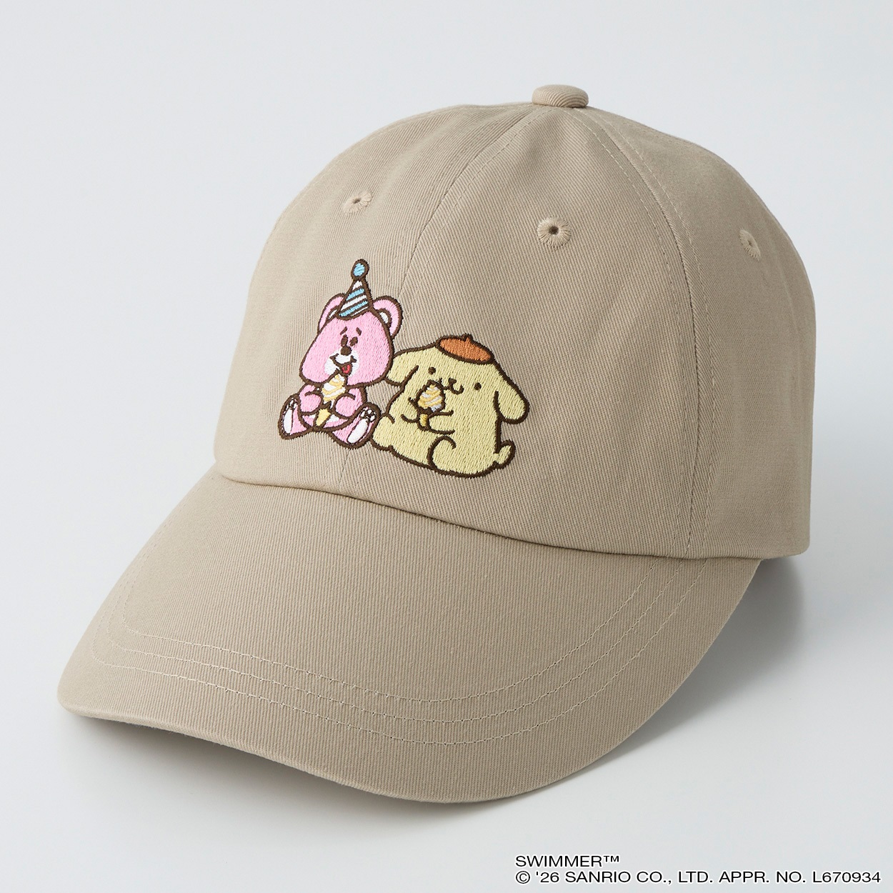 スイマー×サンリオキャラクターズ キャップ(ウスチャ-フリー)