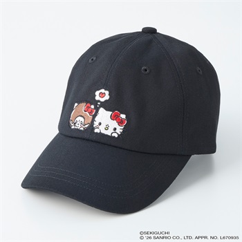 モンチッチ×ハローキティ コラボキャップ(クロ-フリー)