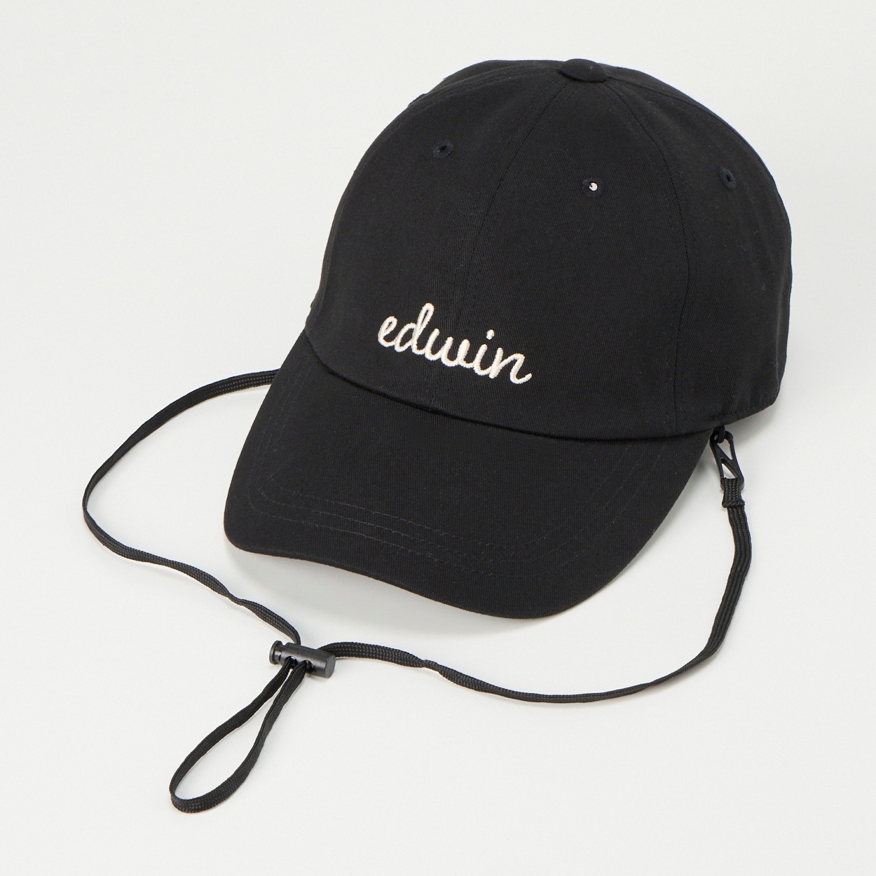 EDWIN(エドウィン) 遮光あごひもツイルキャップ レディス(クロ-M)