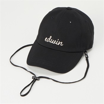 EDWIN(エドウィン) 遮光あごひもツイルキャップ レディス(クロ-M)