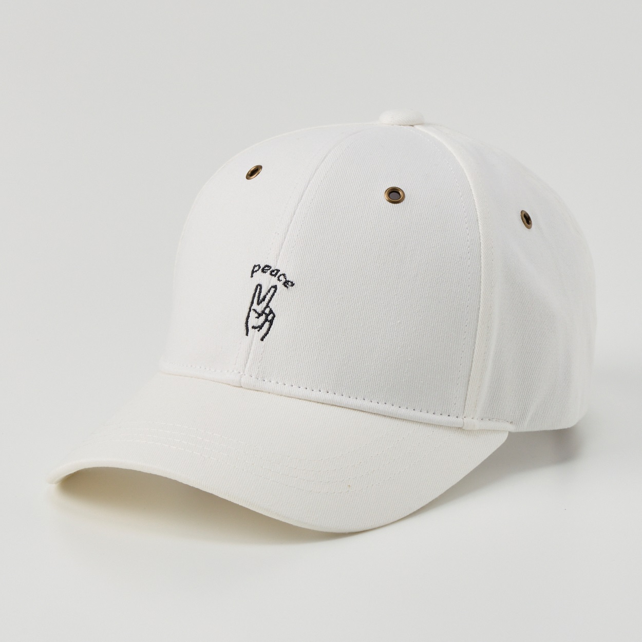 ハンドサインツイルカラーキャップ メンズ(シロ-L)