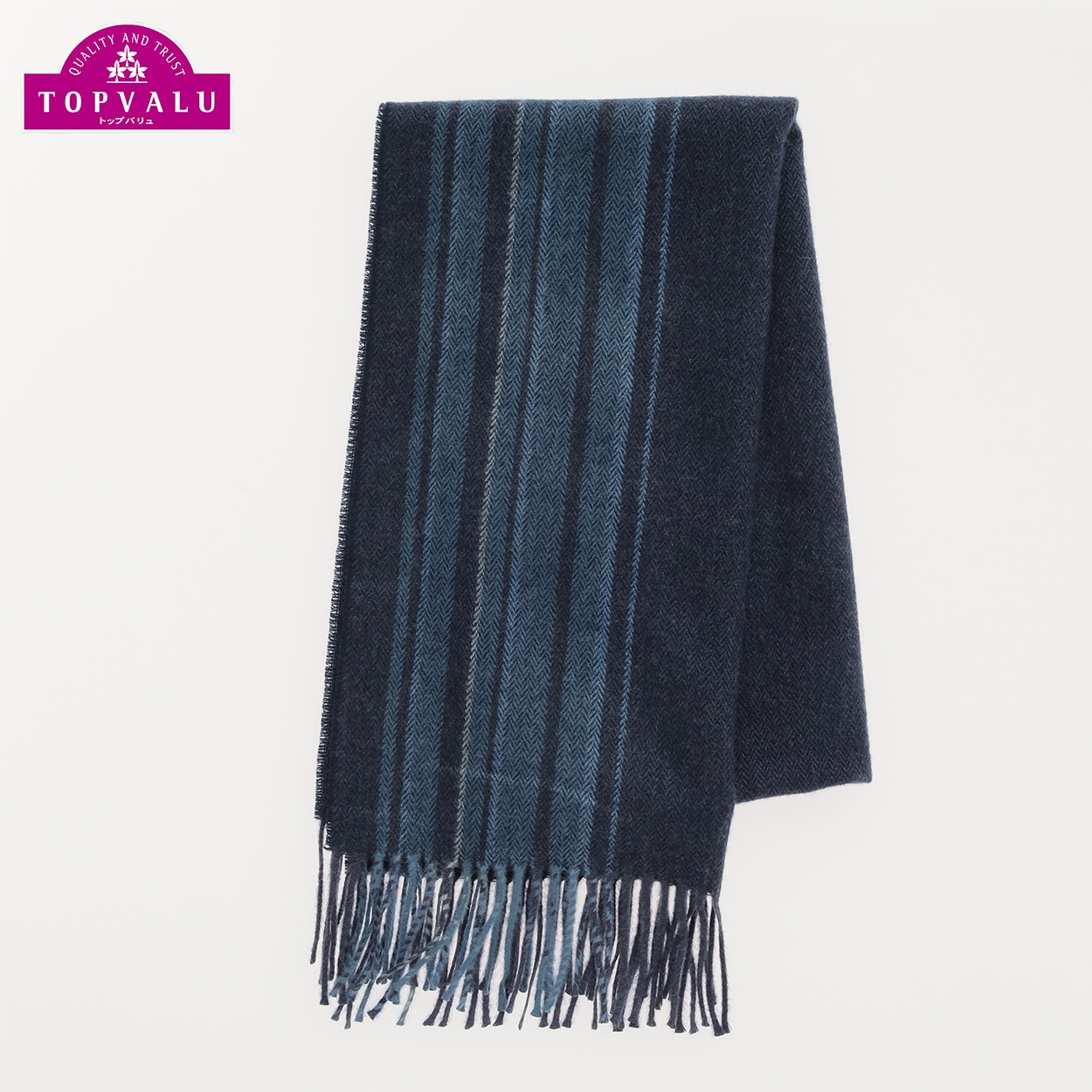 トップバリュ(TOPVALU) ピースフィットウォーム ウールマフラー メンズ