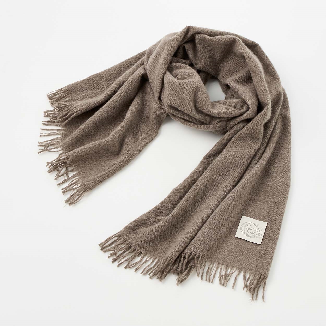 ストール マフラー ウールナイロン イタリア製 無地 メンズ | イオン