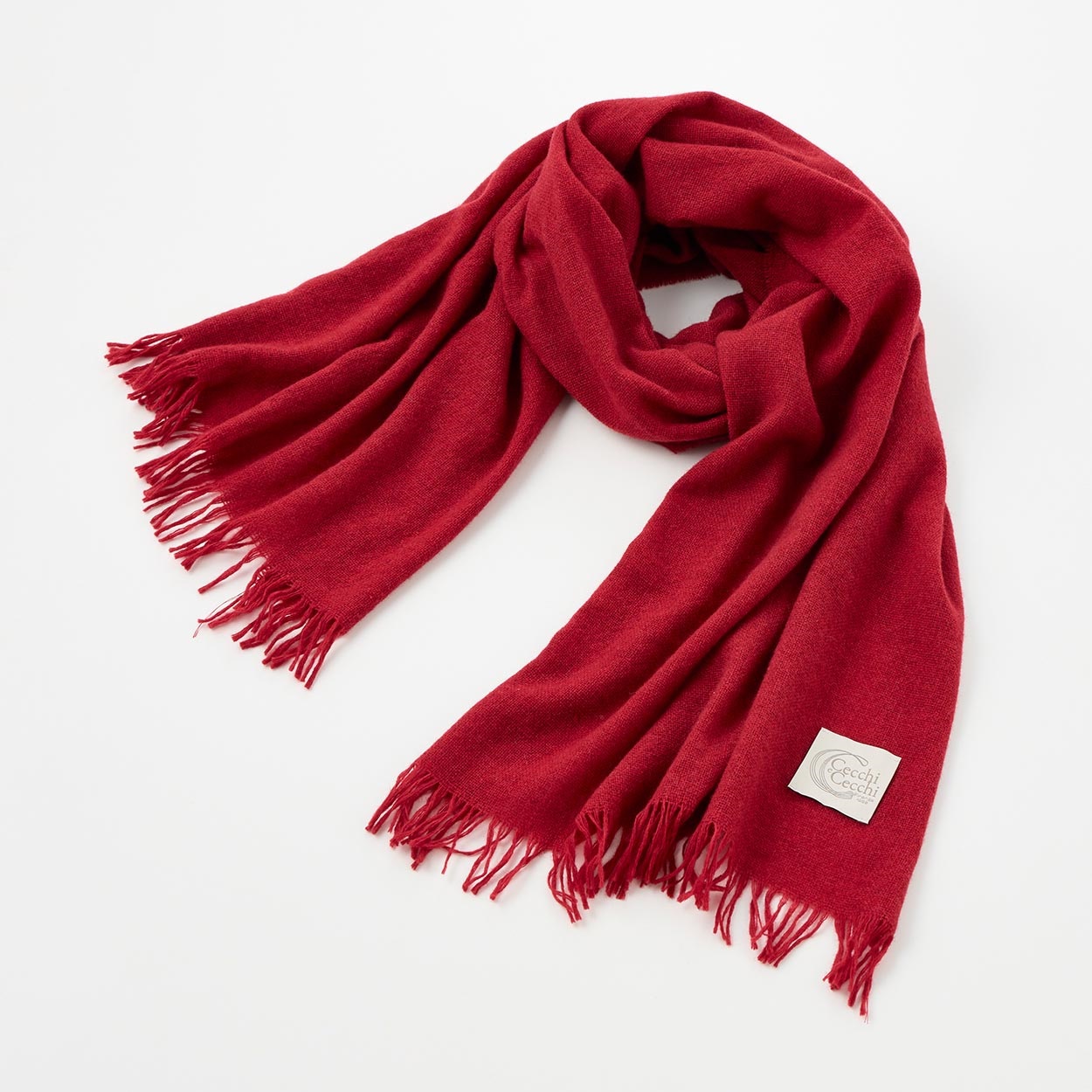 ストール マフラー ウールナイロン イタリア製 無地 メンズ | イオン