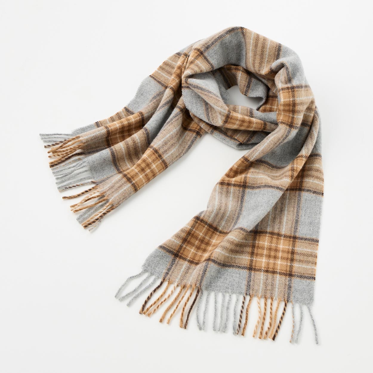 ストール マフラー ウール イタリア製 クラシックチェック メンズ