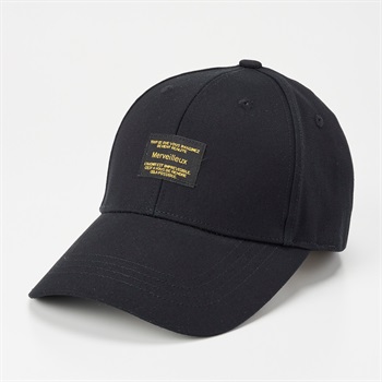 トップバリュ(TOPVALU) つば長コットンツイルキャップ　メンズ(クロ-M)