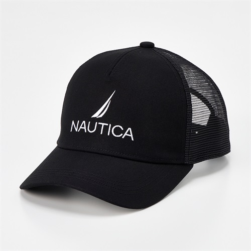 NAUTICA(ノーティカ) メッシュ切り替えキャップ メンズ(クロ-M)