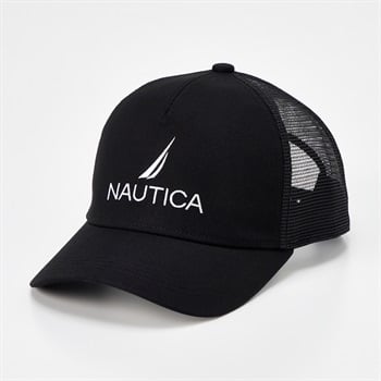 NAUTICA(ノーティカ) メッシュ切り替えキャップ メンズ(クロ-M)