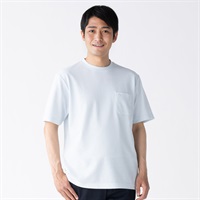 POLO BRITISH COUNTRY SPIRIT(ポロ・ビーシーエス) 鹿の子ポケット付きTシャツ メンズ(ウスアオ-M)