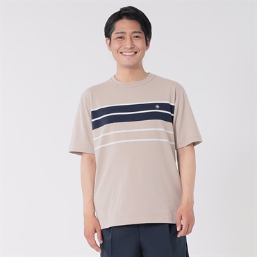 POLO BRITISH COUNTRY SPIRIT(ポロ・ビーシーエス) パネルボーダーTシャツ メンズ(ウスチャ-M)