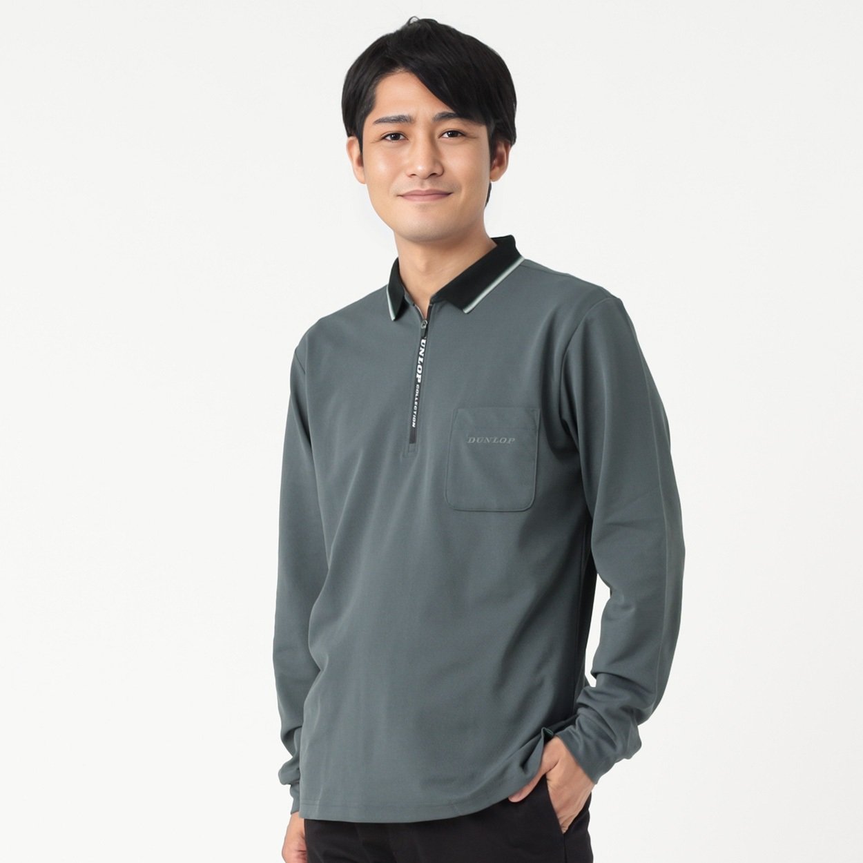 DUNLOP COLLECTIONダンロップ メンズ 半袖ポロシャツ サイズM DUNLOP COLLECTION(ダンロップコレクション) 夏長袖UV加工