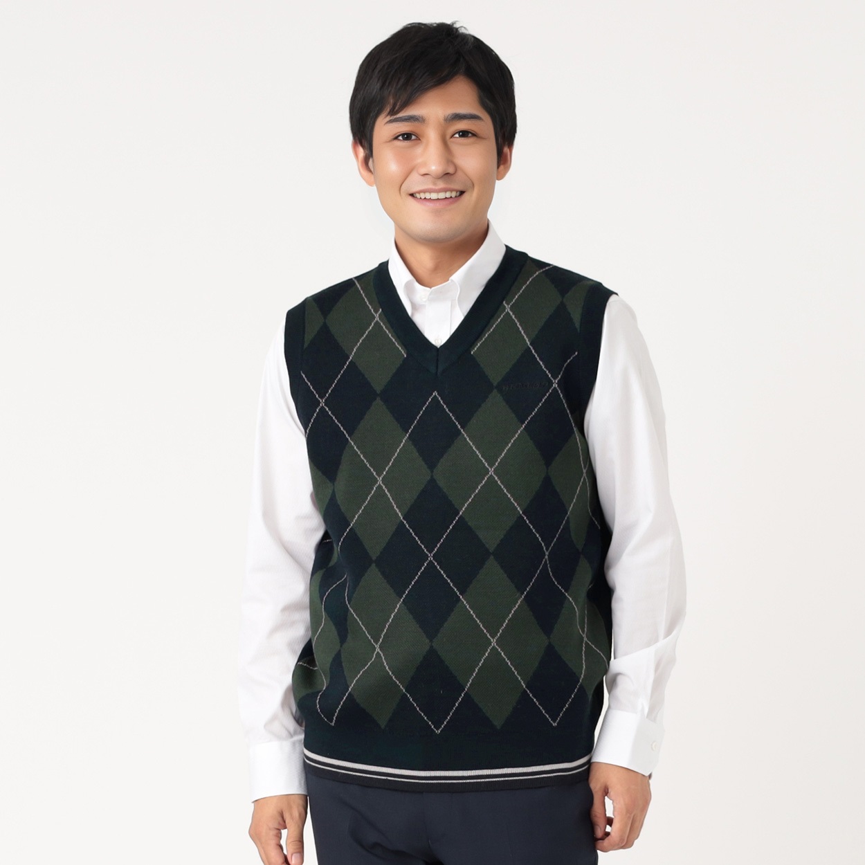 DUNLOP COLLECTION ダイヤ柄Vベスト メンズ | イオンスタイル