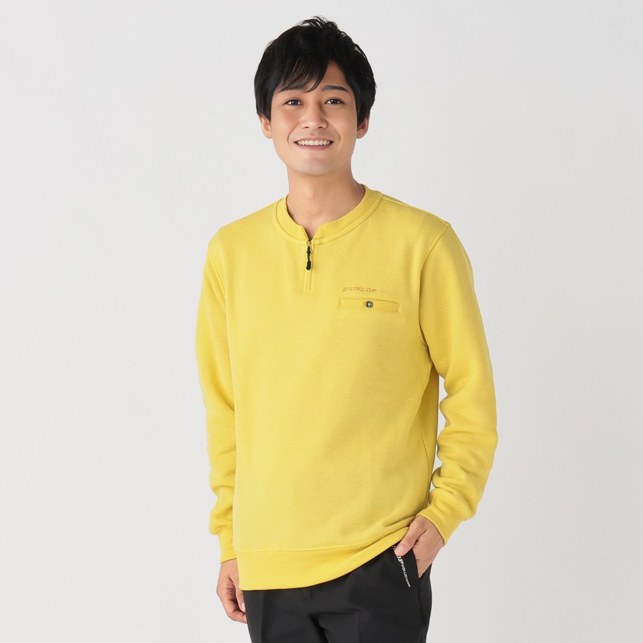 DUNLOP COLLECTION 裏起毛ミニジップトレーナー メンズ DUNLOP