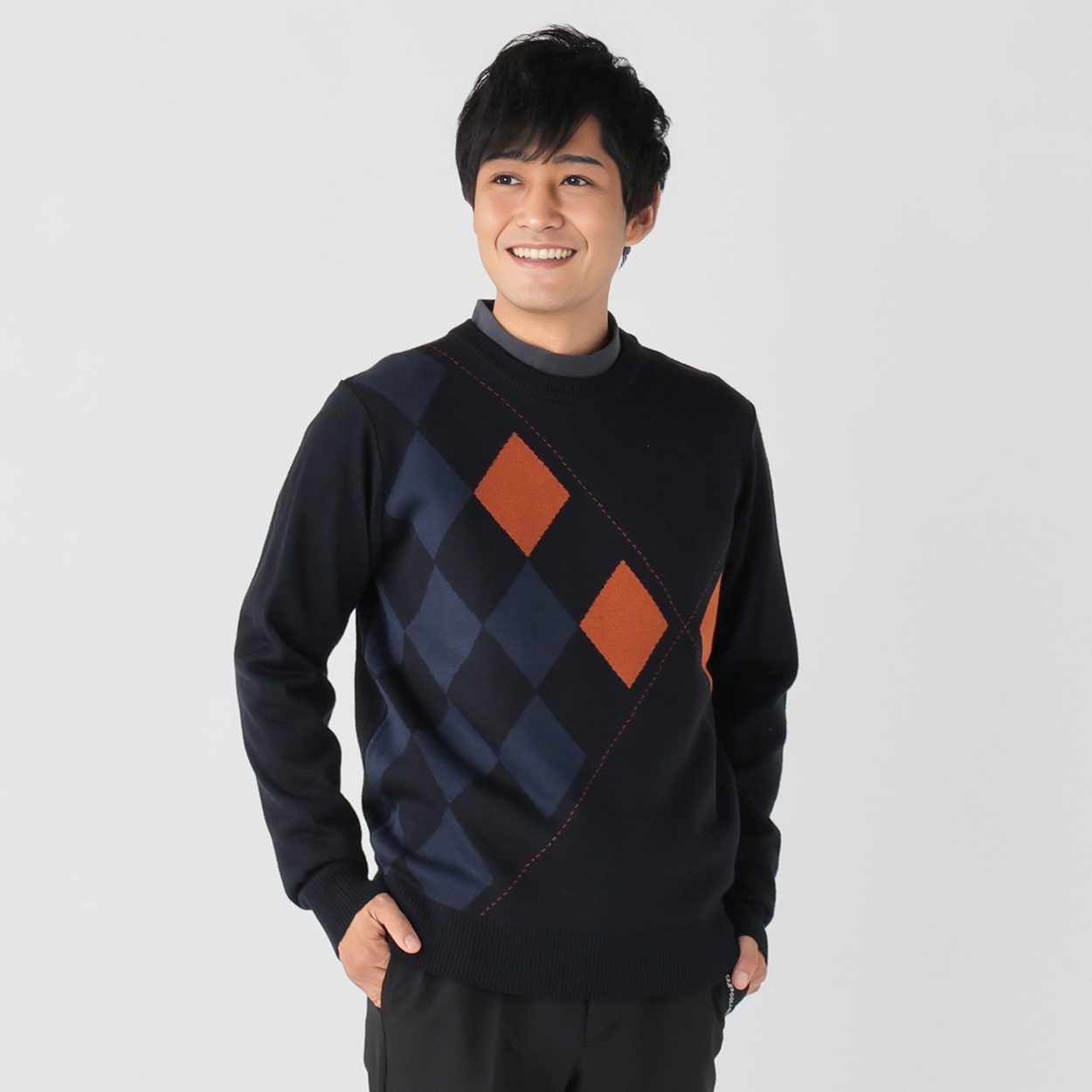 DUNLOP COLLECTION アーガイル柄セーター メンズ DUNLOP COLLECTION