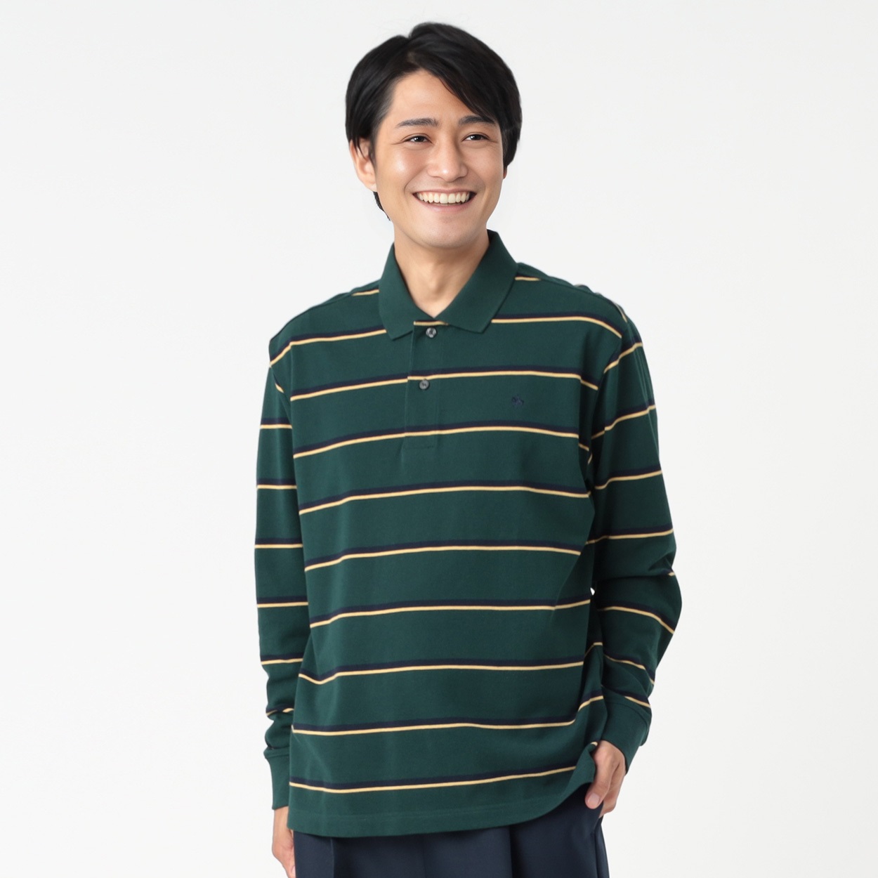 POLO BCS 長袖ボーダーポロシャツ メンズ | イオンスタイルオンライン