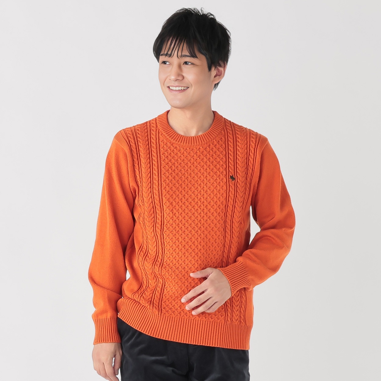 POSH BOY オレンジ ニットセーター 80s y2k POSH BOY オレンジ ニット