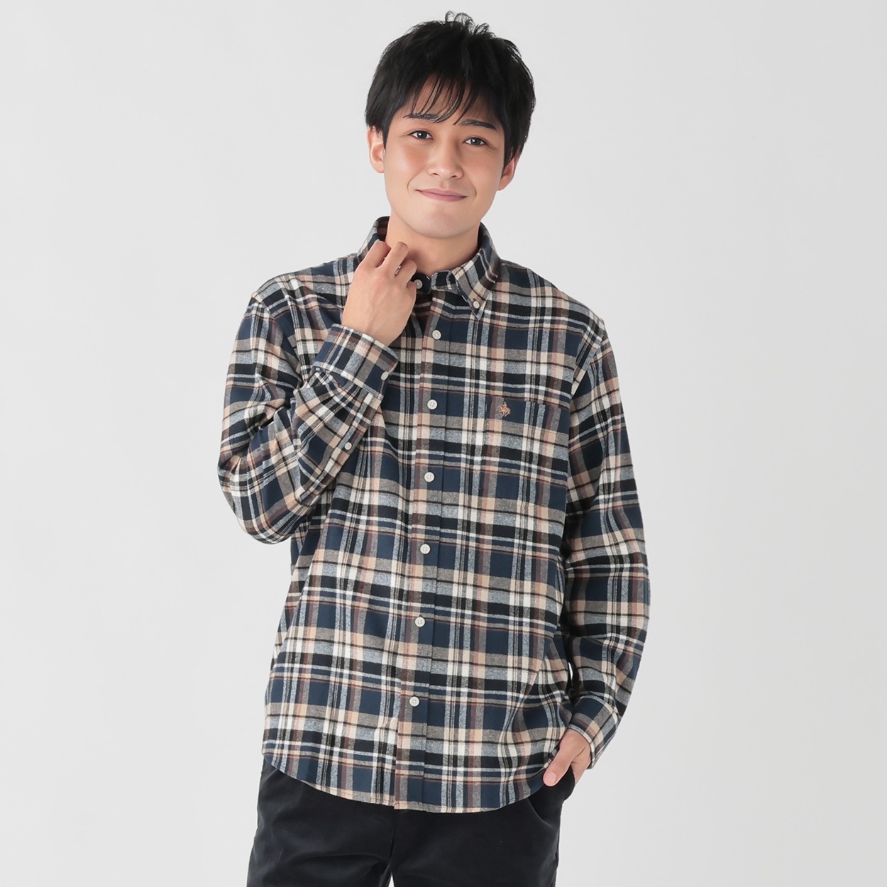 POLO BCS チェックネルシャツ メンズ | イオンスタイルオンライン 衣料