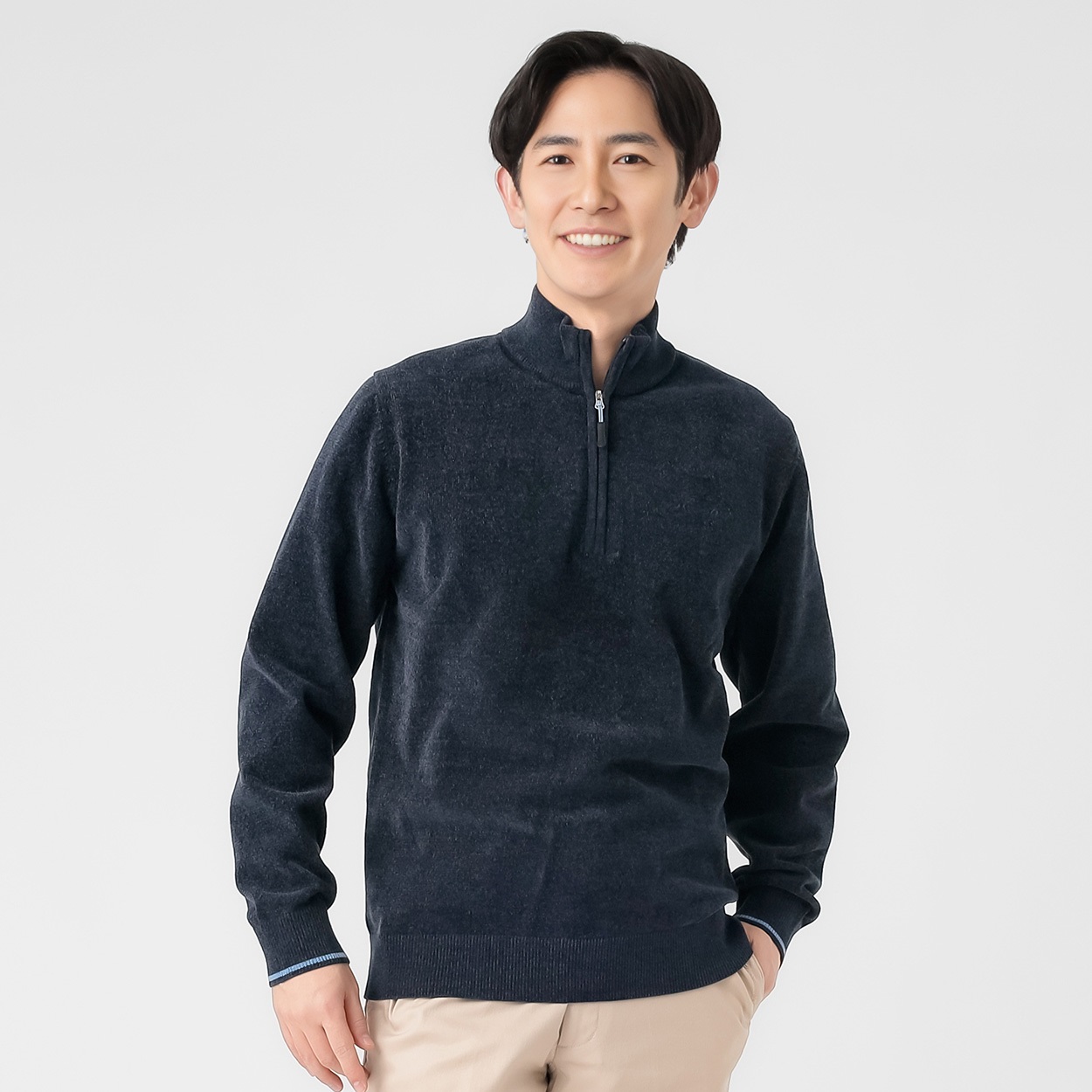 DUNLOP COLLECTION 綿モールジップセーター メンズ | イオンスタイル