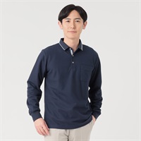 DUNLOP COLLECTION 台衿付鹿の子ポロシャツ メンズ(コイアオ-M)