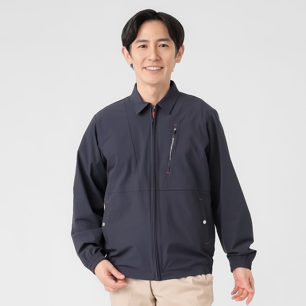 DUNLOP COLLECTION 台衿付きブルゾン メンズ(コイアオ-XL)