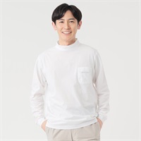 DUNLOP COLLECTION モックネックTシャツ メンズ(シロ-M)