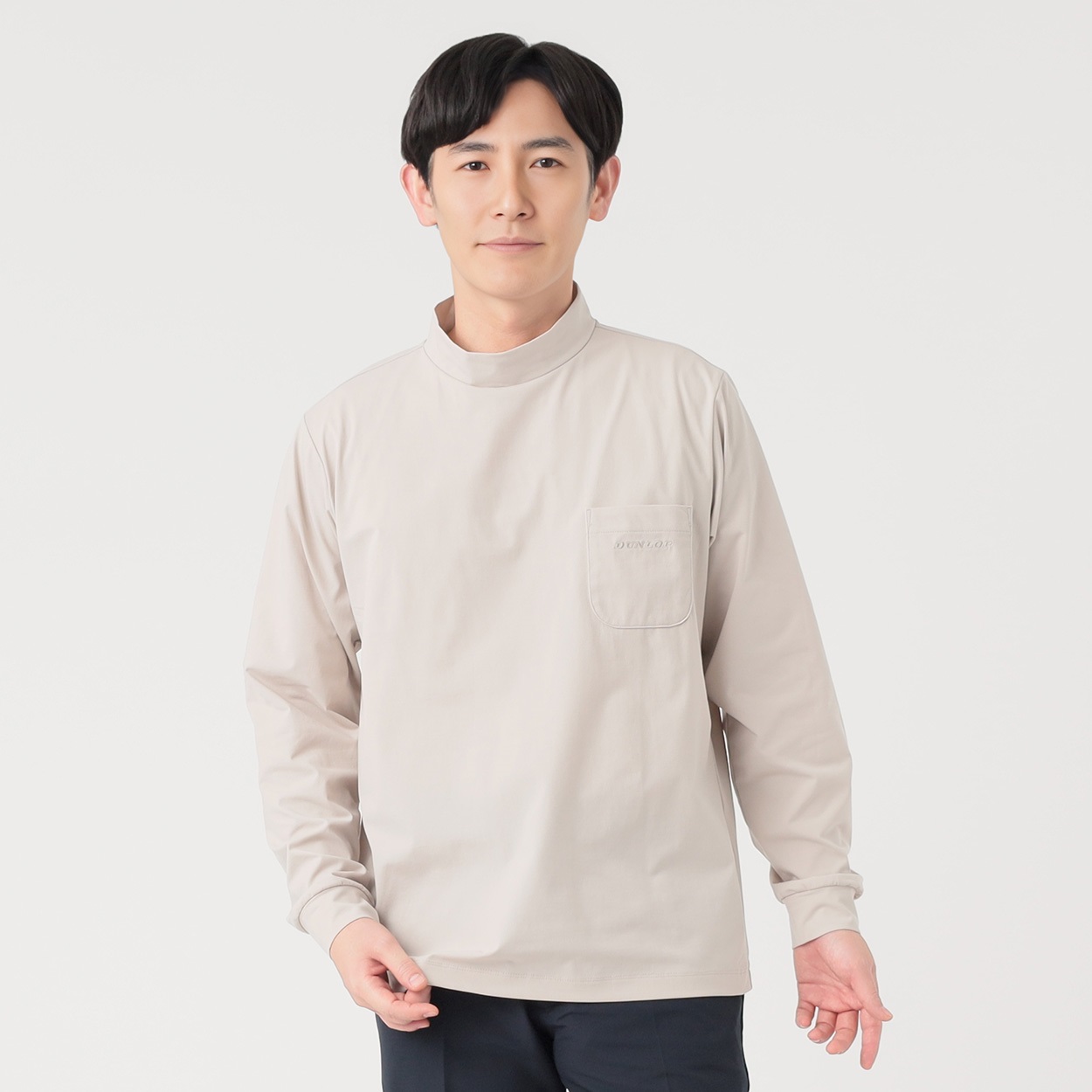 DUNLOP COLLECTION モックネックTシャツ メンズ(ウスチャ-XL)