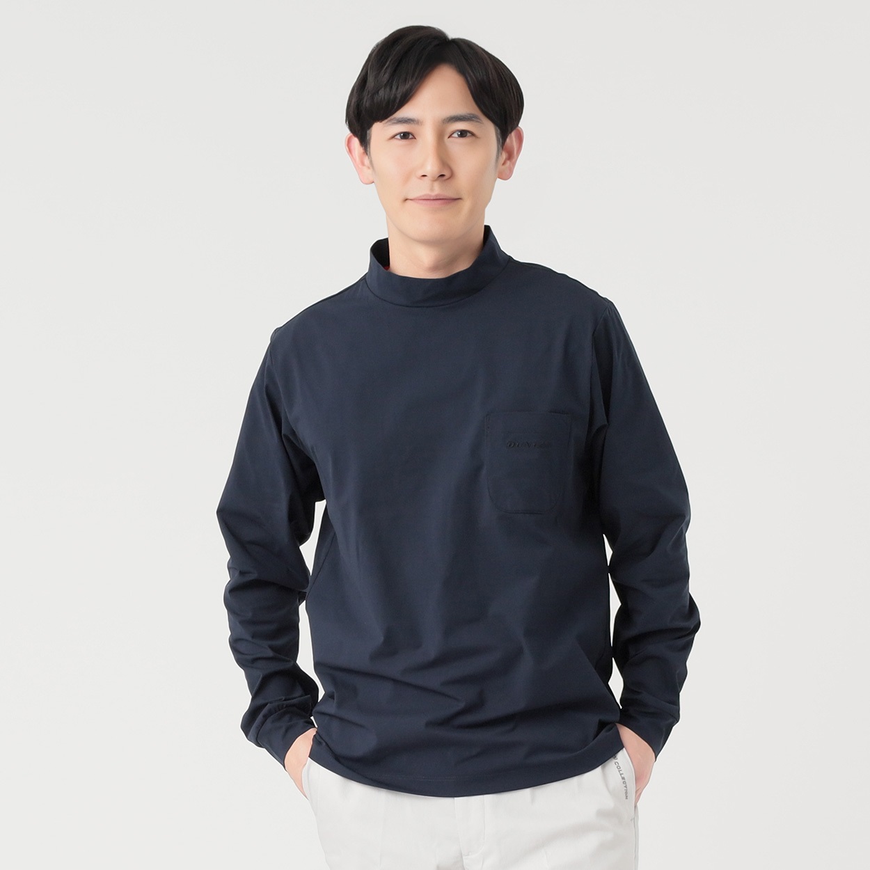 DUNLOP COLLECTION モックネックTシャツ メンズ(コイアオ-L)