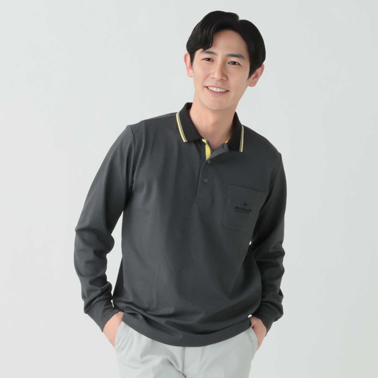 DUNLOP COLLECTION 長袖UV機能清涼ポロシャツ メンズ | イオンスタイル