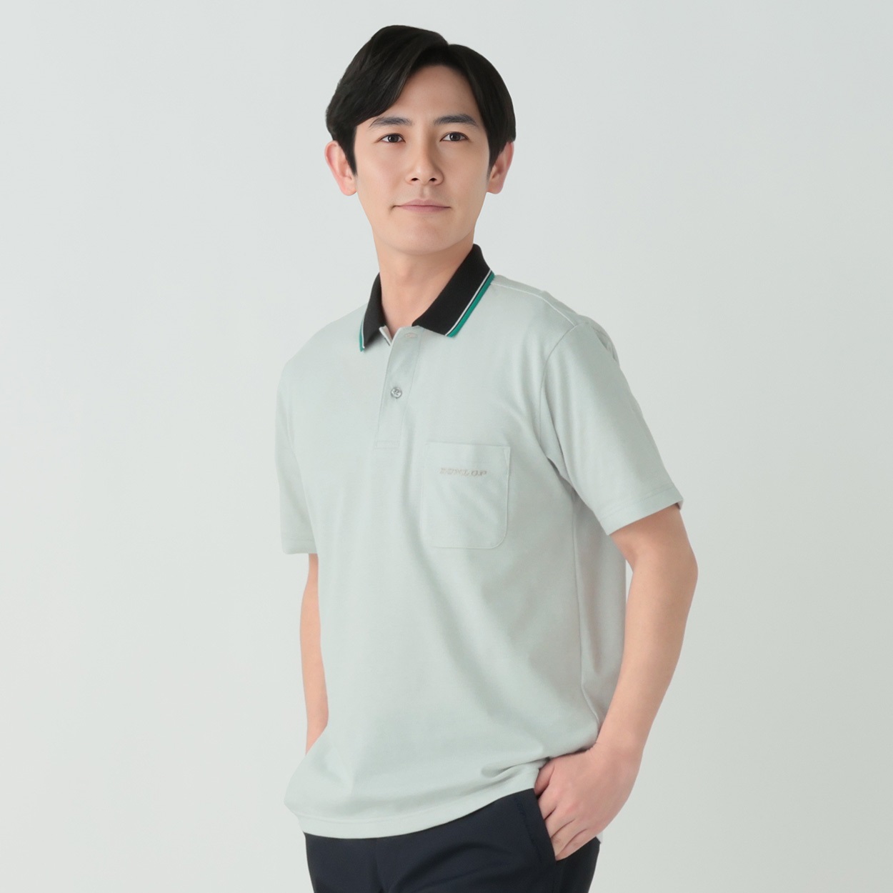 DUNLOP COLLECTION 日本製ドット柄半袖ポロシャツ メンズ | イオン