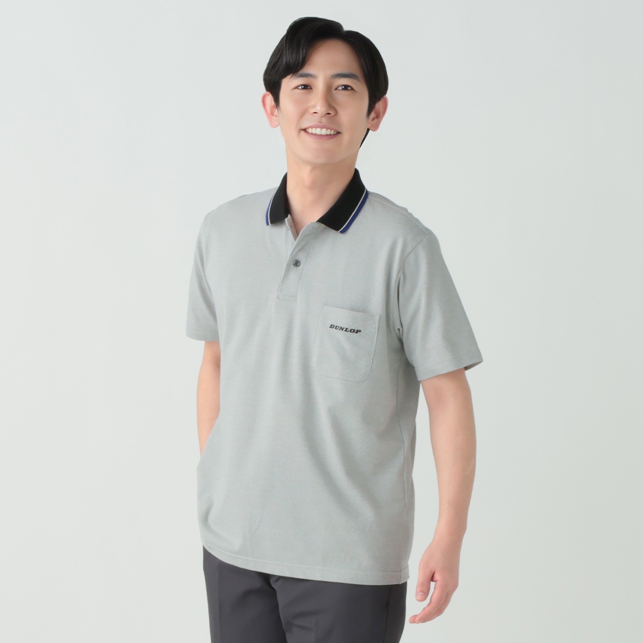 DUNLOP COLLECTION 日本製ドット柄半袖ポロシャツ メンズ | イオン