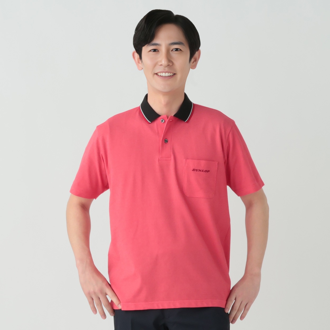 DUNLOP COLLECTION 日本製ドット柄半袖ポロシャツ メンズ | イオン