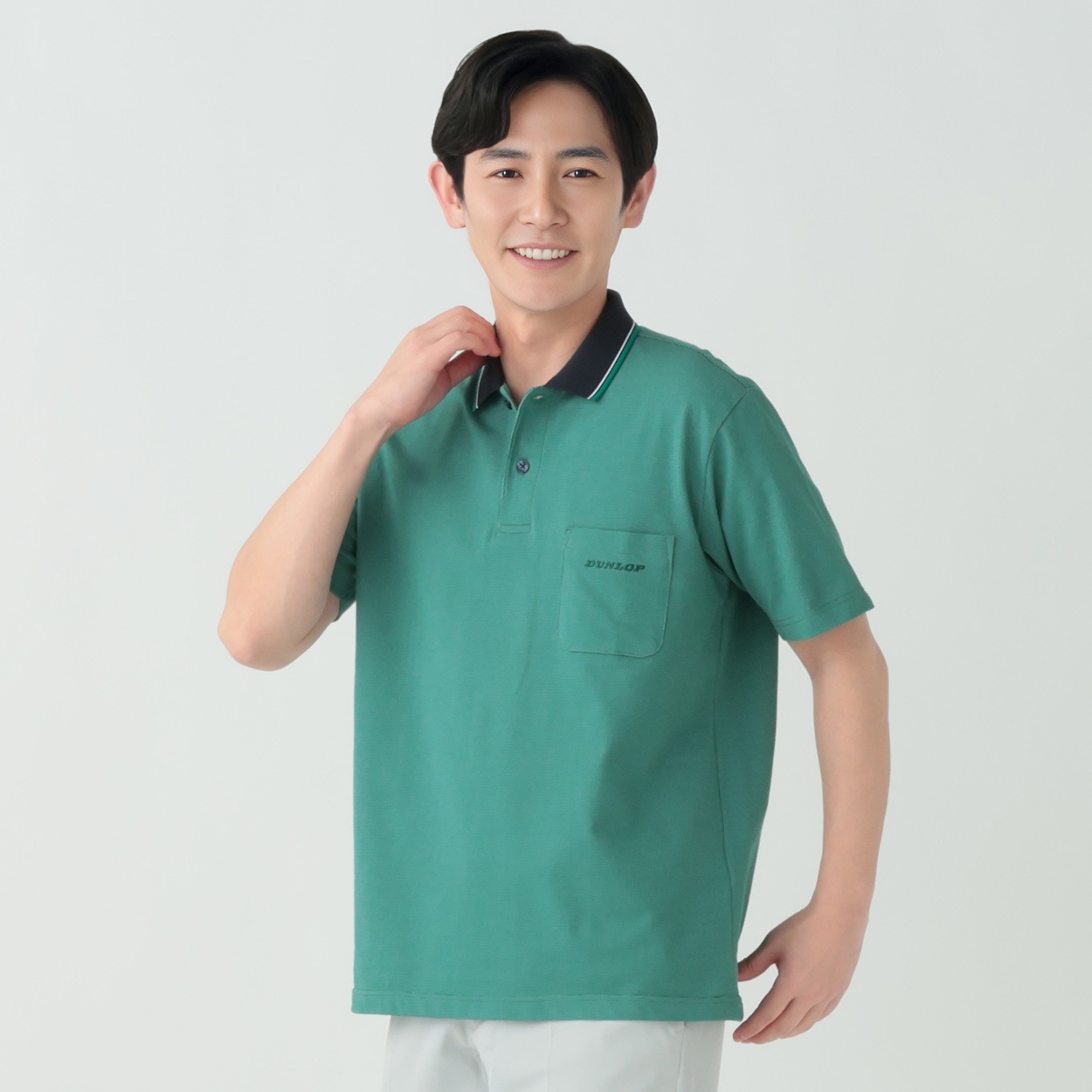 DUNLOP COLLECTION 日本製ドット柄半袖ポロシャツ メンズ | イオン