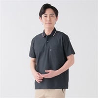 DUNLOP COLLECTION 通気杢プリントポロシャツ メンズ(コイアオ-M)