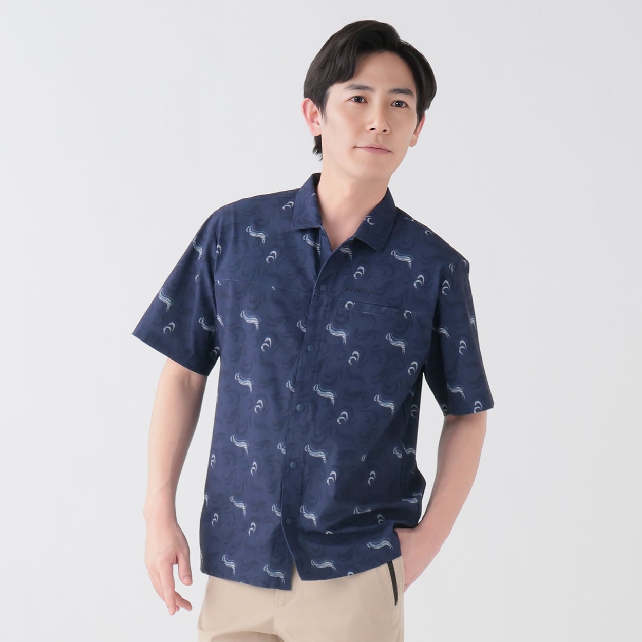 DUNLOP COLLECTION 通気総柄開襟シャツ メンズ | イオンスタイル