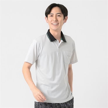 DUNLOP COLLECTION ベーシック半袖ポロシャツ メンズ(ウスクロ-M)