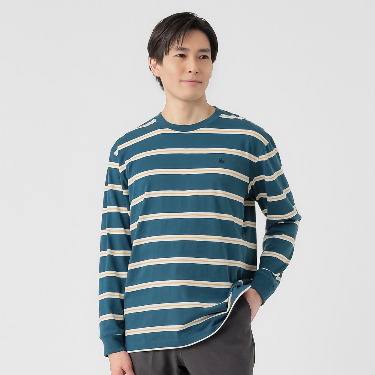 POLO BRITISH COUNTRY SPIRIT(ポロ・ビーシーエス) POLO BCS ボーダーロングTシャツ メンズ(ミドリ-L)