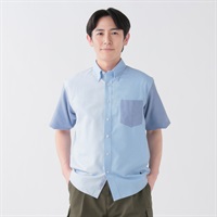 POLO BCS サッカーオックスシャツ メンズ(アオ-M)