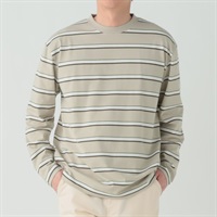 メルグラフ ボーダーロングTシャツ メンズ(ウスチャ-M)