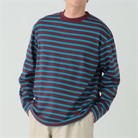 メルグラフ ボーダーボートネックTシャツ メンズ(コイアオ-M)