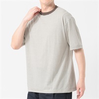 メルグラフ 半袖ボーダーTシャツ メンズ(チャ-M)