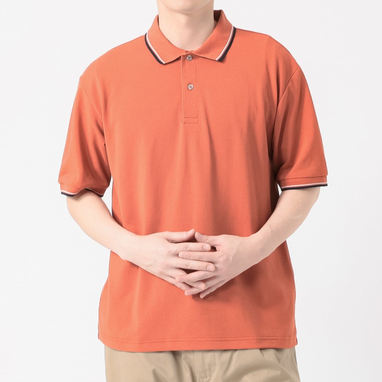 ロロピアーナ ポロシャツ 綿/コットン 麻/リネン オレンジ メンズ 50 Man Polo and T Shirts | Loro Piana
