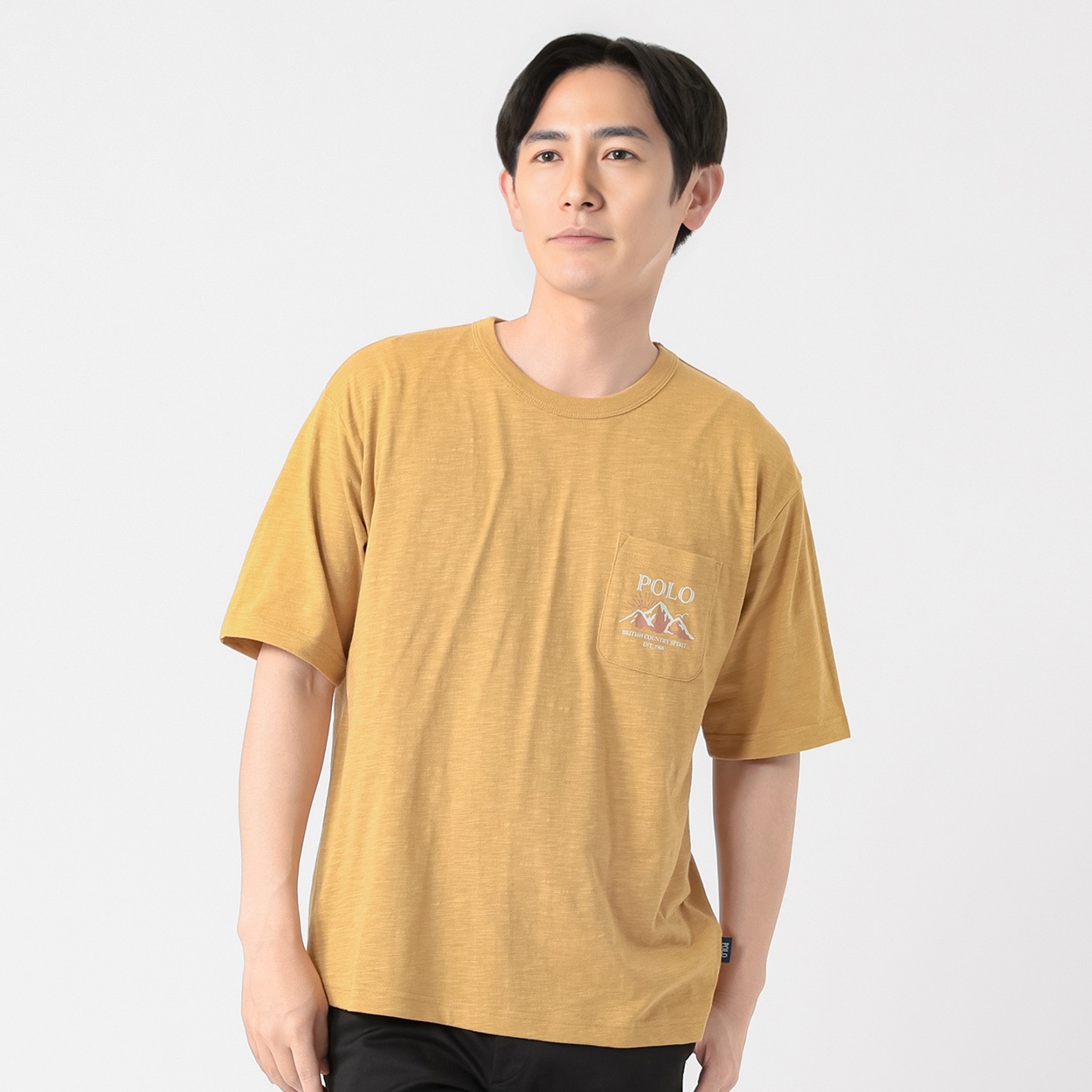 POLO BRITISH COUNTRY SPIRIT(ポロ・ビーシーエス) POLOBCS ポケットプリントTシャツ メンズ(コイキイロ-XL)