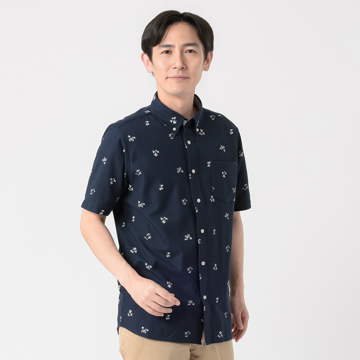 POLO BRITISH COUNTRY SPIRIT(ポロ・ビーシーエス) POLOBCS サッカー前開きポロシャツ メンズ(コイアオ-L)
