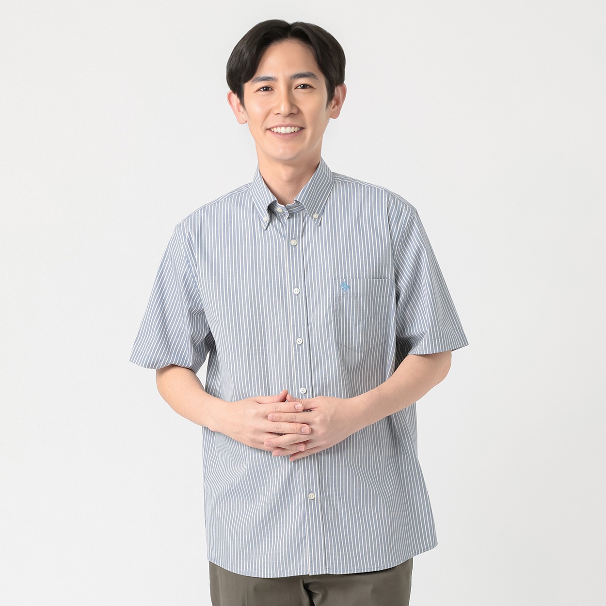 POLO BRITISH COUNTRY SPIRIT(ポロ・ビーシーエス) POLOBCS 半袖ドレスシャツ メンズ(コイアオ-M)
