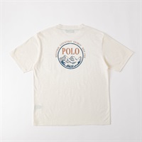 POLO BCS アウトドア柄Tシャツ メンズ(アイボリー-M)