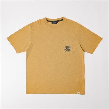 POLO BCS アウトドア柄Tシャツ メンズ(キイロ-M)